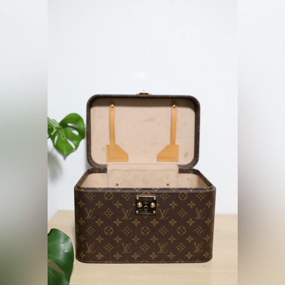 Louis Vuitton Beauty Cosmetic MakeUp Mono Hard Train Trunk Case Shoulder Bag Box - Picture 6 of 13